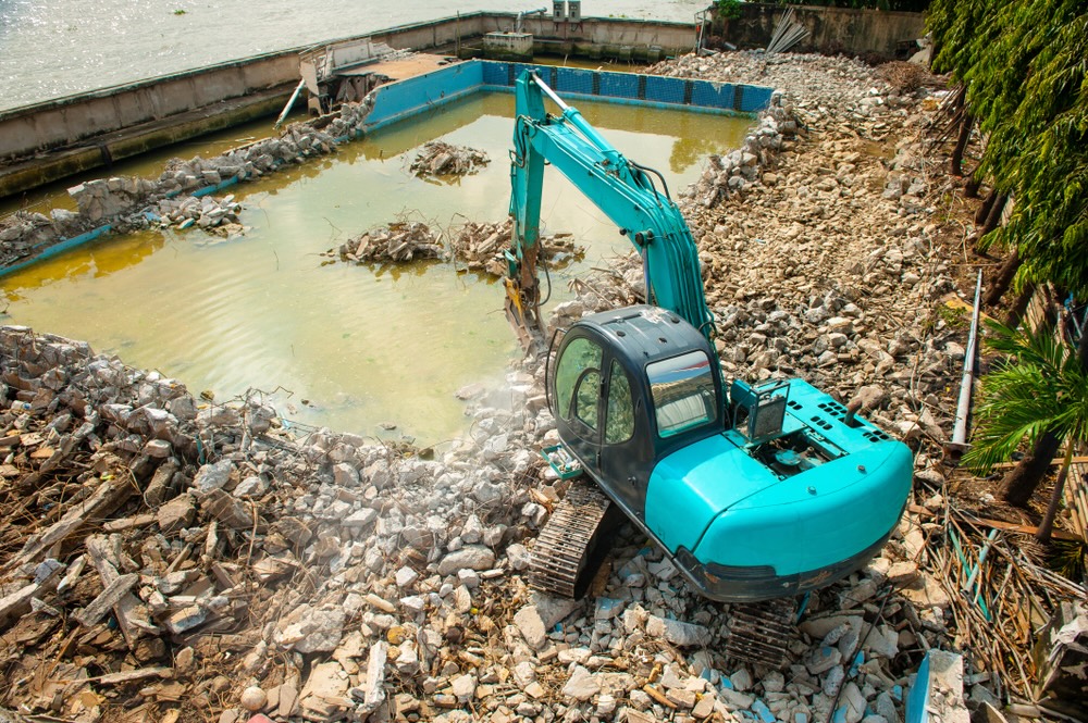 pool demolition in northshore louisiana - cypress line
